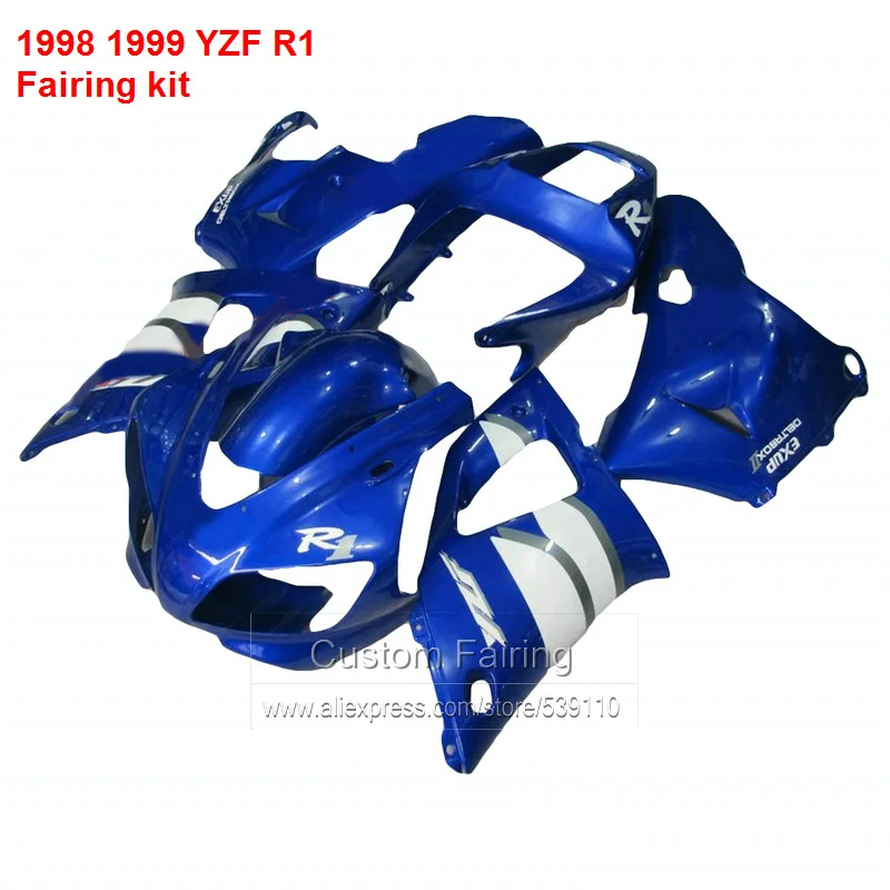 Набор обтекателей для YAMAHA YZF R1 98 99 (синий) 1998 2009 7 подарков LJ54|fairing kit|yamaha r1 kitkit |
