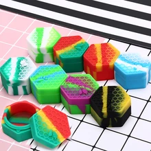 7 estilos 3-35ml crânio silicone recipiente hexágono silicone frasco para cera de óleo creme dab fácil de segurar levar