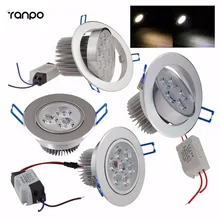 Высокое качество, 1 шт., не затемняемый Светодиодный встраиваемый потолочный светильник, лампа 6 Вт, 10 Вт, 14 Вт, теплый/холодный белый прожектор, светодиодный светильник