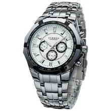 2016 CURREN Top Brand Hombres de Lujo Del Deporte Del Cuarzo Reloj Militar Relojes de pulsera de Acero Completo Relojes de Los Hombres del relogio masculino 8084