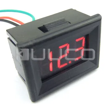 

Digital Voltmeter DC 0~30V Voltage Meter Red Led display Digital Meter/Panel Meter DC 12V 24V Tester with Low Pressure Alarm