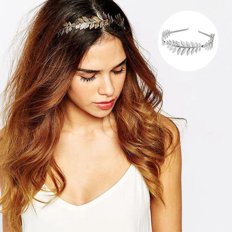 Women Olive Leaf Headband Headdress Hair Band Crown Wedding Chic Tiaras