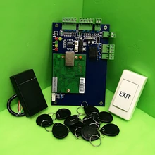 TCP/IP одна дверь RFID система контроля доступа одна система контроля доступа для двери LAN интерфейс управление доступом Лер+ Rfid считыватель+ кнопка eixt