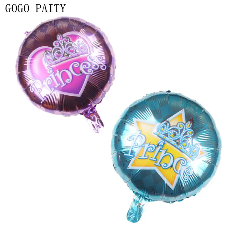 

GOGO PAITY New 18-inch round crown aluminum balloon Balloon birthday party decoration balloon Self-sealing