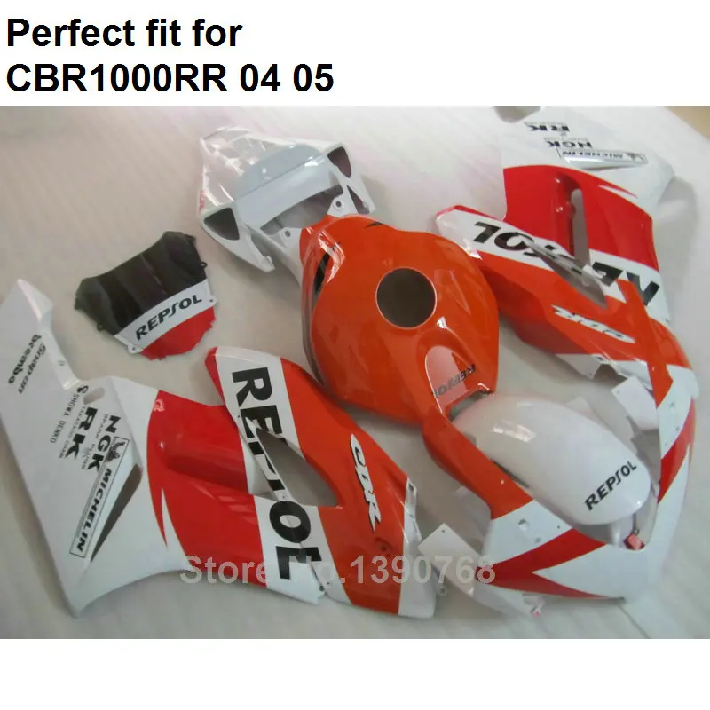 Набор обтекателей для инжекционного метода литья Honda CBR1000RR 2004 2005 красный белый