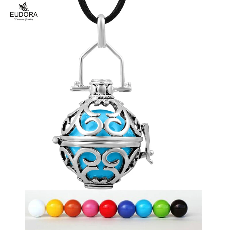 

H002 Eudora Mum To Be Gift Charm Harmony Bola Pendant Copper Metal Cage Angel Caller Musical Ball Pregnancy Belly Necklace Gift