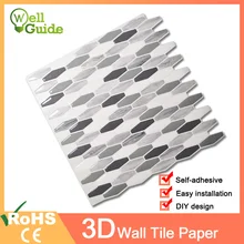 Wall paper 3D Black Grey Marble Brick Self-Adhesive Wall Stickers Waterproof DIY Kitchen Bathroom Home Wall Decal Sticker Vinyl Wall paper 3D Black Grey Marble Brick Self-Adhesive Wall Stickers Waterproof DIY Kitchen Bathroom Home Wall Decal Sticker Vinyl
