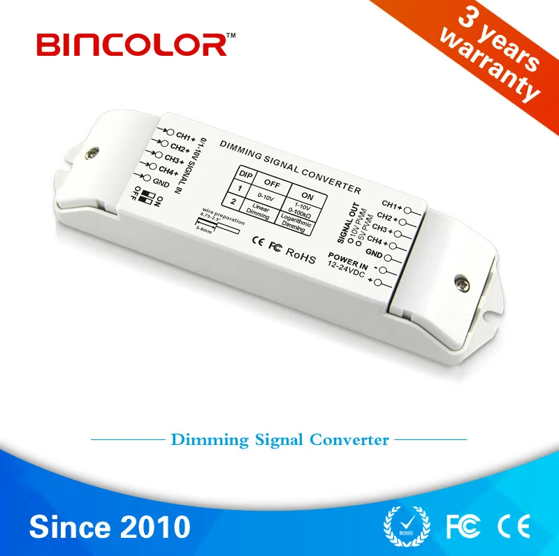 BC 334 PWM10V 4 channels 0/1 10V to PWM 10V LED dimming signal