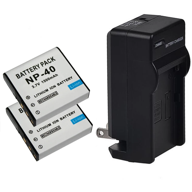 2pcs 1500mAh NP 40 NP40 Camera Battery Pack for Casio EX Z30/Z40/Z50/Z55/Z57/Z750 EX P505/P600