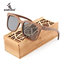 BOBO BIRD деревянные солнцезащитные очки поляризационные солнцезащитные очки женские УФ-защита женские очки мужские бамбуковые в подарочной коробке