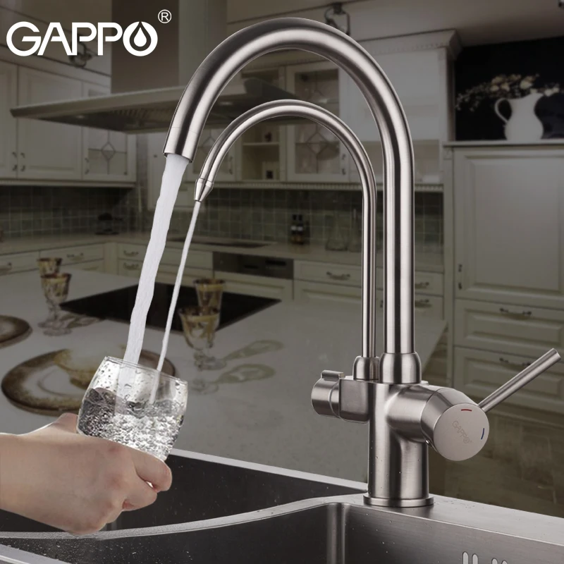 

GAPPO Kitchen Faucets drinking water sink faucet mixer rotated retro mixer taps for kitchen waterfall sink taps