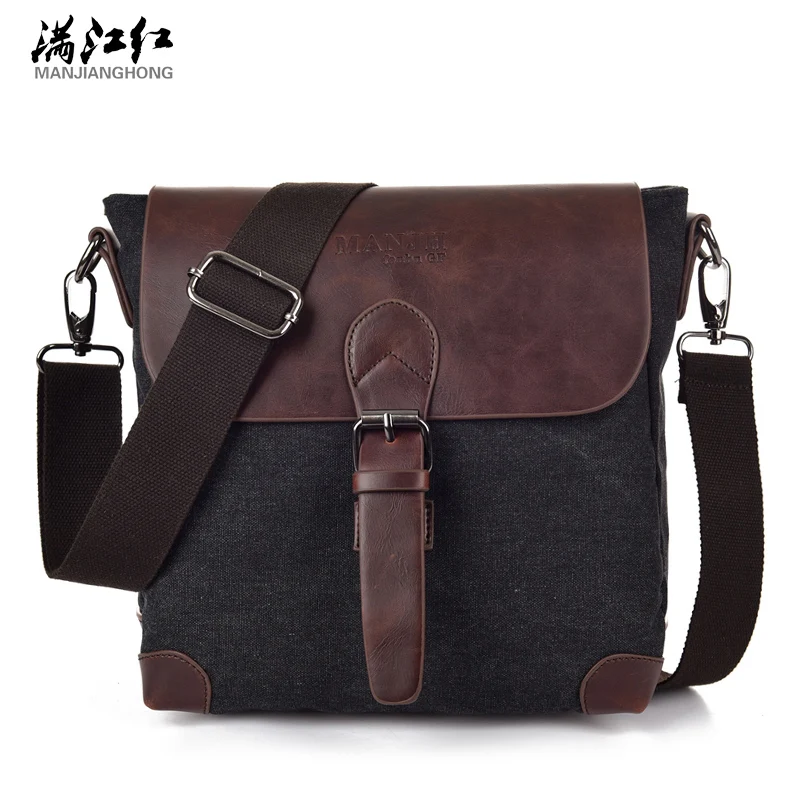 MJH Homens Lona Sacos de Homens Bolsa de Negócios Coreano Casuais Verticais Pequenos Sacos de Ombro Mensageiro 2017 Venda Quente! 1309