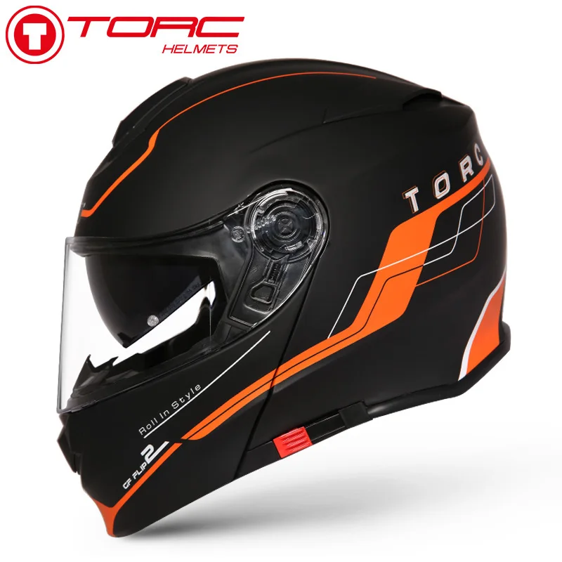 TORC moto rcycle флип-шлем с двойным щитком полное лицо Мужской мотоциклетный шлем гоночные велосипедные шлемы - Цвет: 9