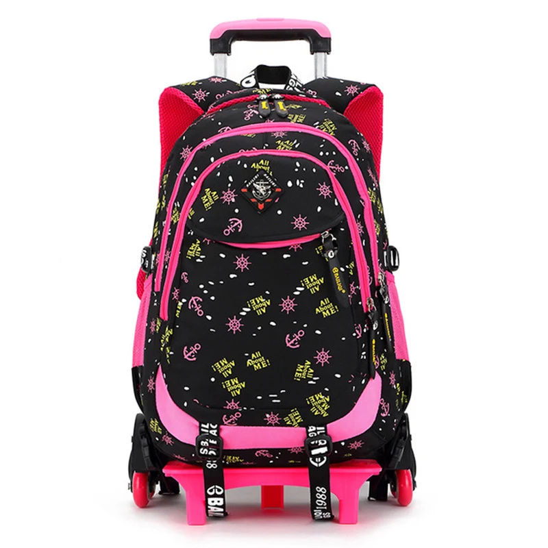

Children Trolley School Backpack Detachable Wheels Travel Backpacks Climb Stair Schoolbags Kids Trolley Bookbags Mochila Escolar