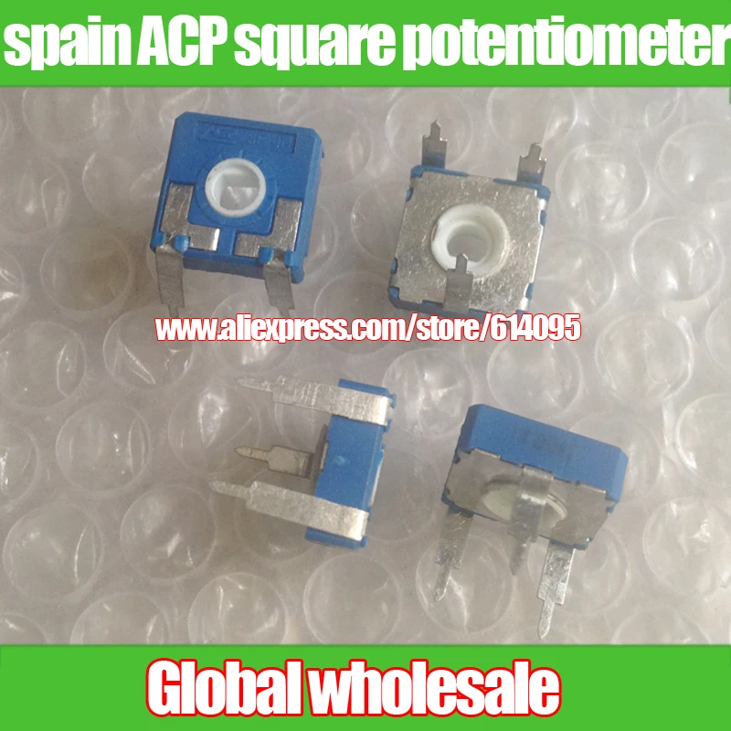 

10pcs ACP Spain adjustable potentiometer 100K 14MM * 14MM / square adjustable resistor ACP 100K