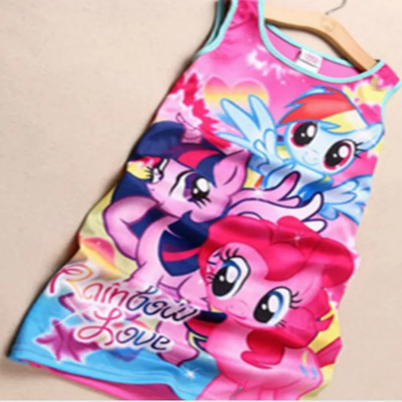 2016 New kids dresses for girls princess flower dress Summer Casual dress Kids Children clothing Ponies Roupas Infantil Meninas