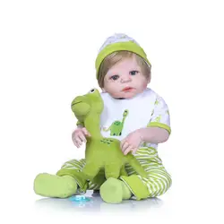 NPKCOLLECTION 22 дюймов полностью тело силиконовая кукла-младенец мальчик реалистичные новорожденные дети для девочек подарок Ванна игрушка