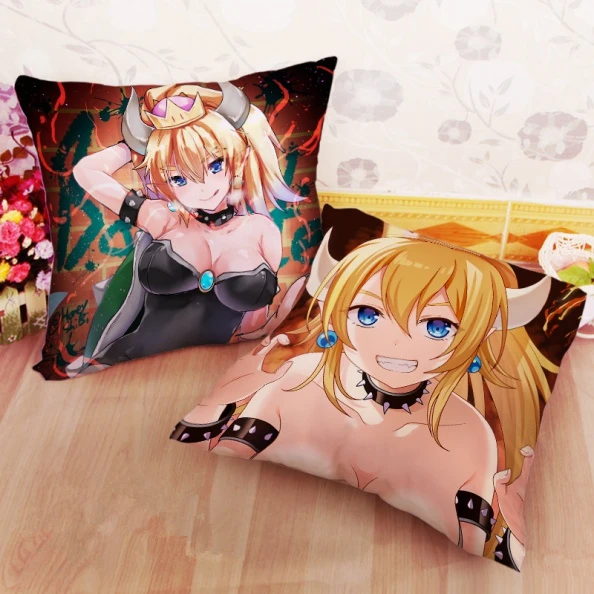 

Anime Game Bowsette Bowser Decorative Cusion Cover for Sofa car seat cushion 35x35cm 40x40cm 45x45cm 50x50cm Pillow Case Cover