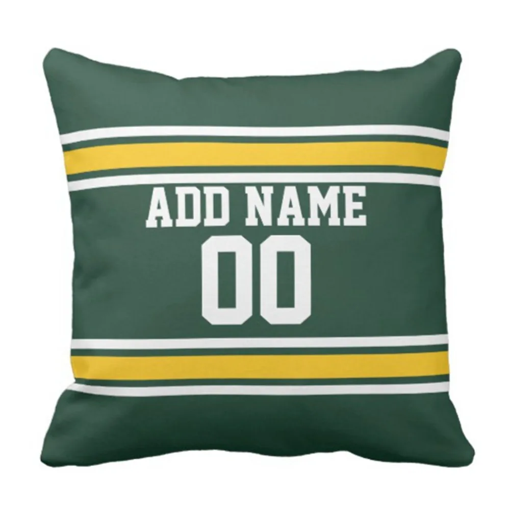 Throw Pillow Cover Fantasy Sports Team Football Jersey Custom Name