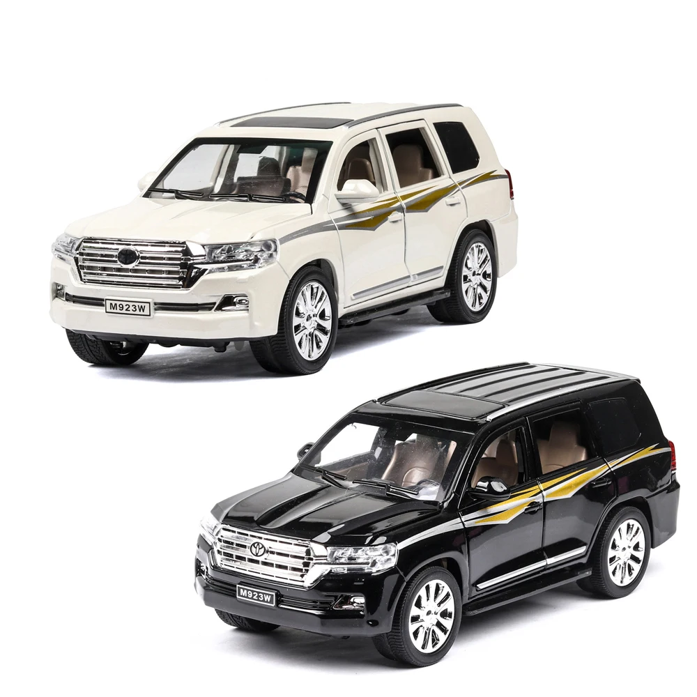 

1:24 LAND CRUISER Musical Lighting Machine Diecasts Toy Vehicles Hot Wheel Car Model With Car Hot Wheel Doors Can Be Opened Toy