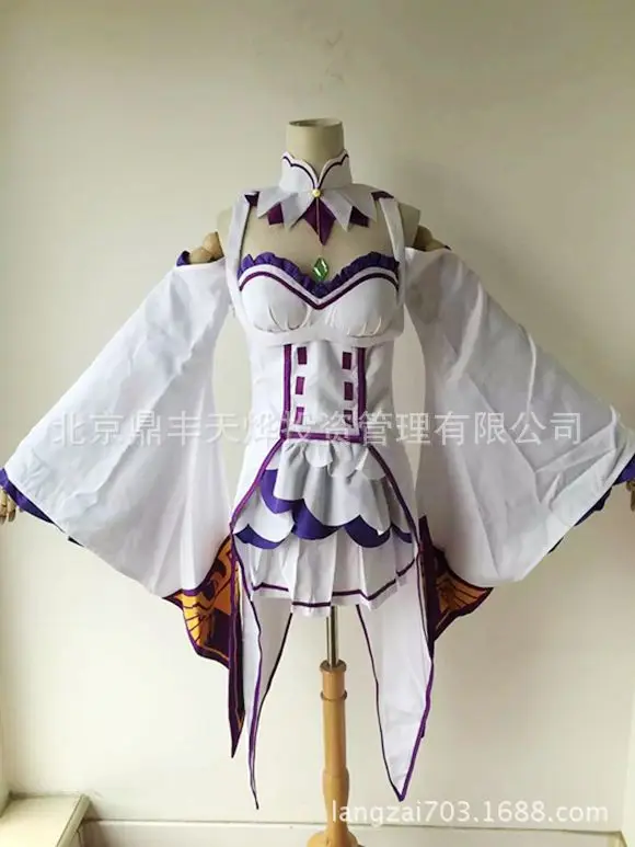 Парики для косплея Re Zero Kara Hajimeru Isekai Seikatsu Emilia женские вечерние платья с головным