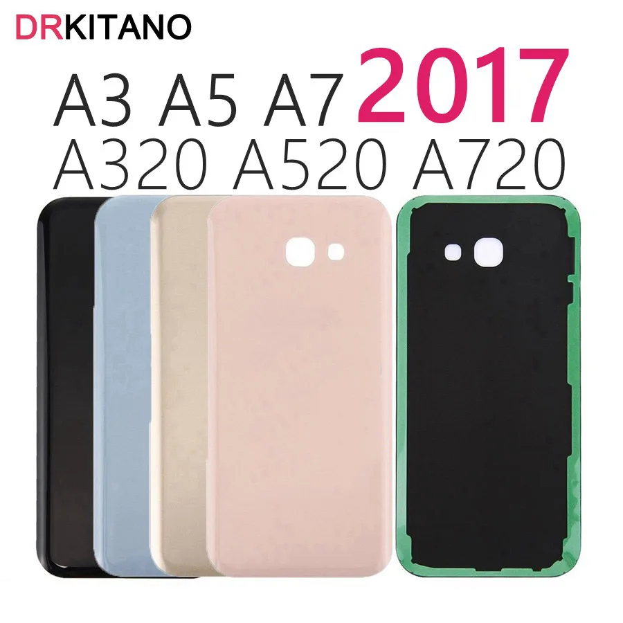 

For SAMSUNG Galaxy A3/A5/A7 2017 Back Glass Battery Cover Rear Door Housing Case For SAMSUNG A320 A520 A720 Back Glass Cover