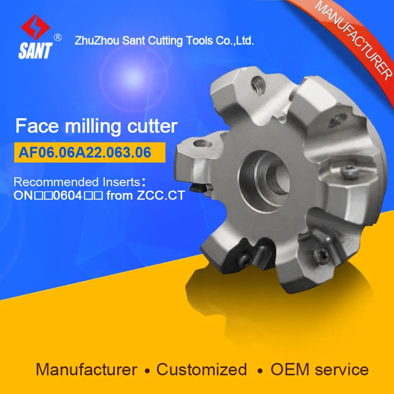 MachedinsertONHU060408Indexablemillingcuttermillingtoolsfacing