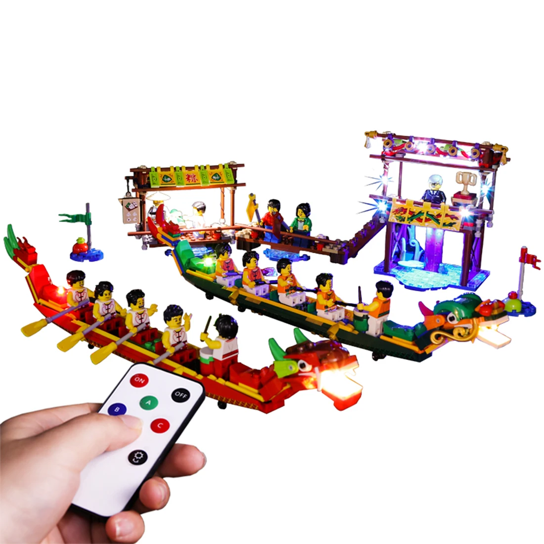 

Vonado LED Light Kit For Dragon Boat Race Festival 80103 Building Block Accessory Model Building Accessories Toys - RC Type