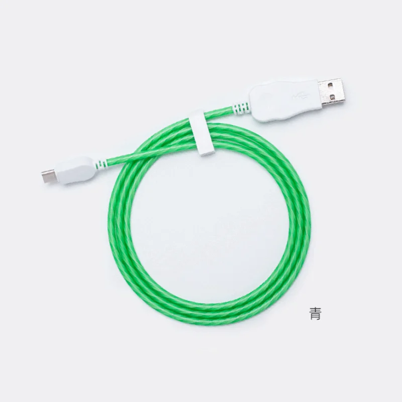 Светодиодный светящийся зарядный кабель USB type C Micro USB 8 контактный кабель для зарядки телефона для samsung huawei Xiaomi зарядный провод шнур