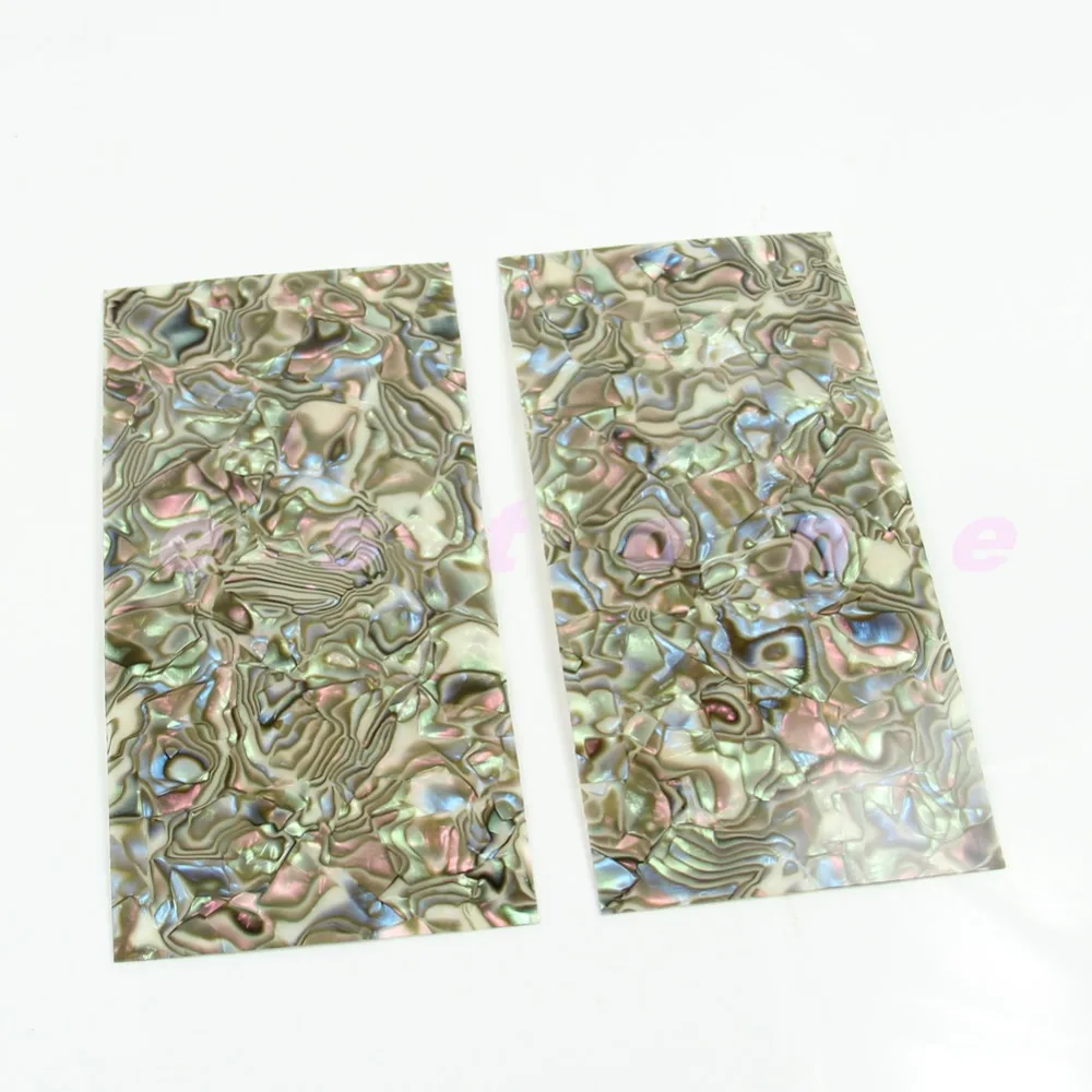 

2pcs Guitar Builder Inlay Colorful Guitar Celluloid Head Veneer Shell Sheet new