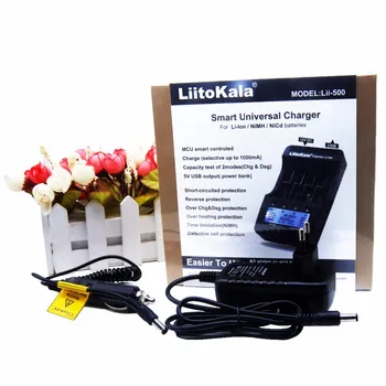 

liitokala lii-500 4 slot LCD 3.7 1.2 nimh battery charger usb for AA AAA 18650 18350 18500 16340 - 18650/26650/16340 adapter