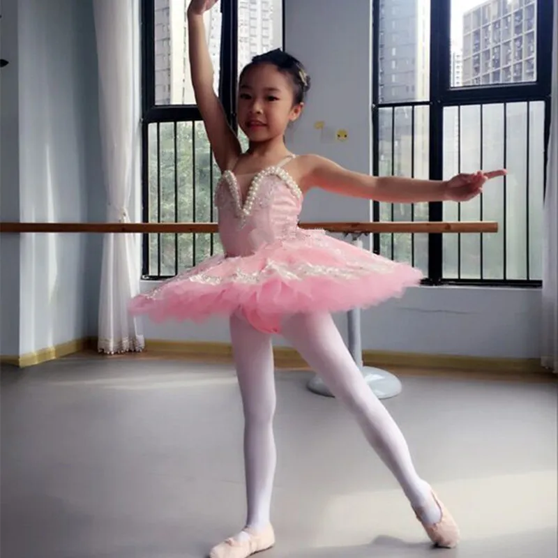 New Pink Pearl Professional Tutu Ballet Dancing Dress Girls Ballet