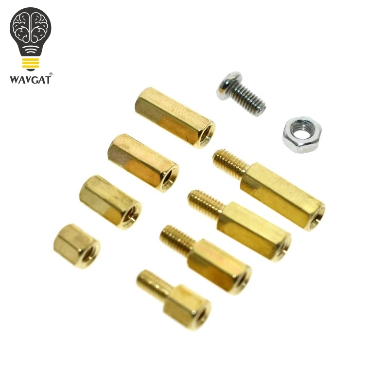 WAVGAT M3 5/8/10/12 мм PCB Hex мужской женский нитки Латунь Spacer противостояния/винт/гайка Ассортимент Набор Наборы с Пластик сумка