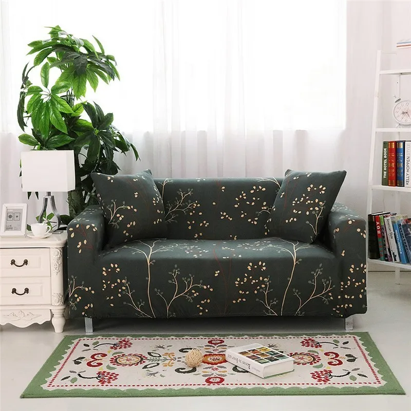Цветочный диване Чехол протектор мебели для Гостиная 1/2/3/4 местный диван покрытие современные Стиль Эластичный полиэстер чехол для дивана - Цвет: Model 4