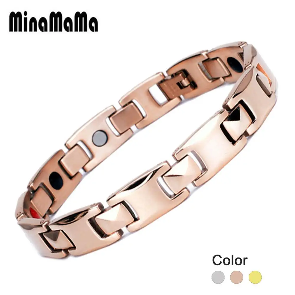 Германий магнитные браслеты из нержавеющей стали Шарм здоровье браслет для женщин мужчин мощность браслет ювелирные изделия