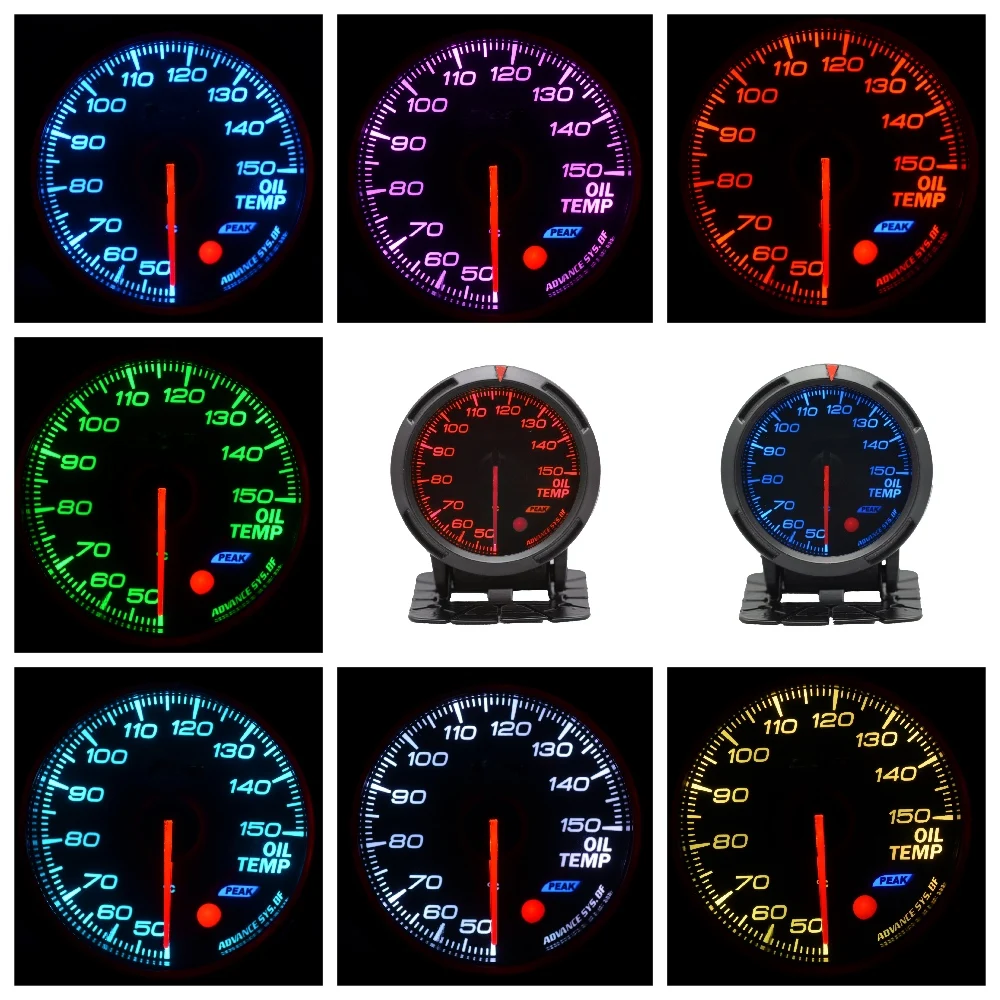

2.5" 60mm Universal DF Link Advanced BF Gauge Car Meter Oil Temp Racing Gauge 15 Colors Engine Oil Temperature Sensor Included