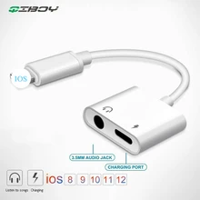 3,5 мм разъем для наушников адаптер 2в1 зарядка и воспроизведение аудио кабель для наушников конвертер для iPhone X 7 8 Plus XS Max XR AUX Adaptador
