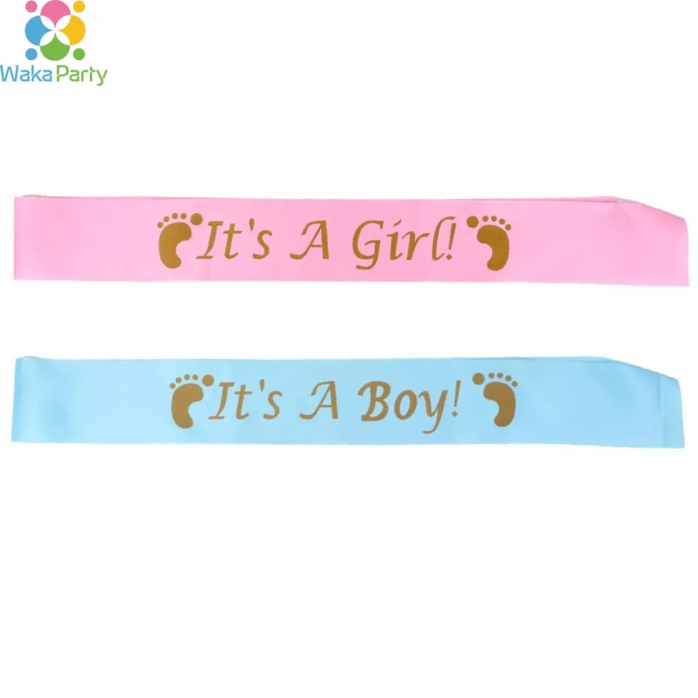 Атласная лента с поясом It's A Boy Girl детский праздничный декор для мальчиков и