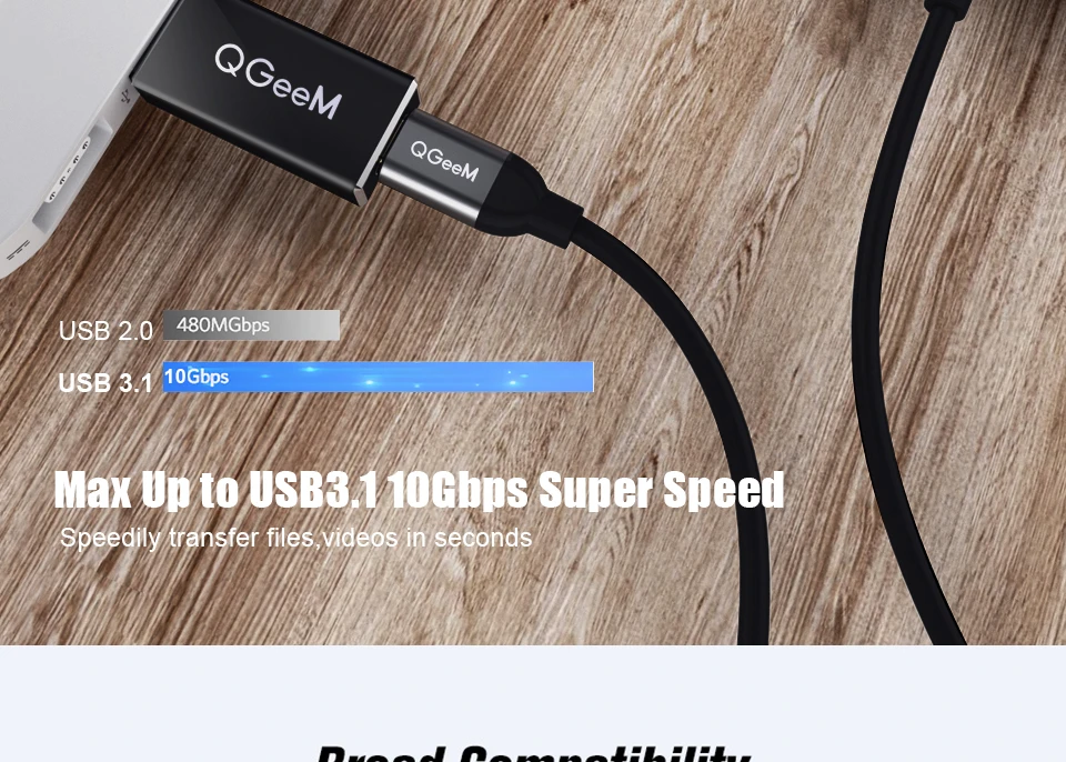 QGeeM USB 3,1 type C мама к USB 3,0 папа порт адаптер 10 Гбит/с type-A Разъем синхронизации данных адаптер Разъем для Macbook Google