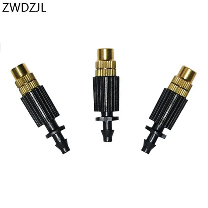 

Irrigation brass misting nozzle Brass hose nozzles WATER SPRAY To garden Atomization system strawberry watering 5pcs