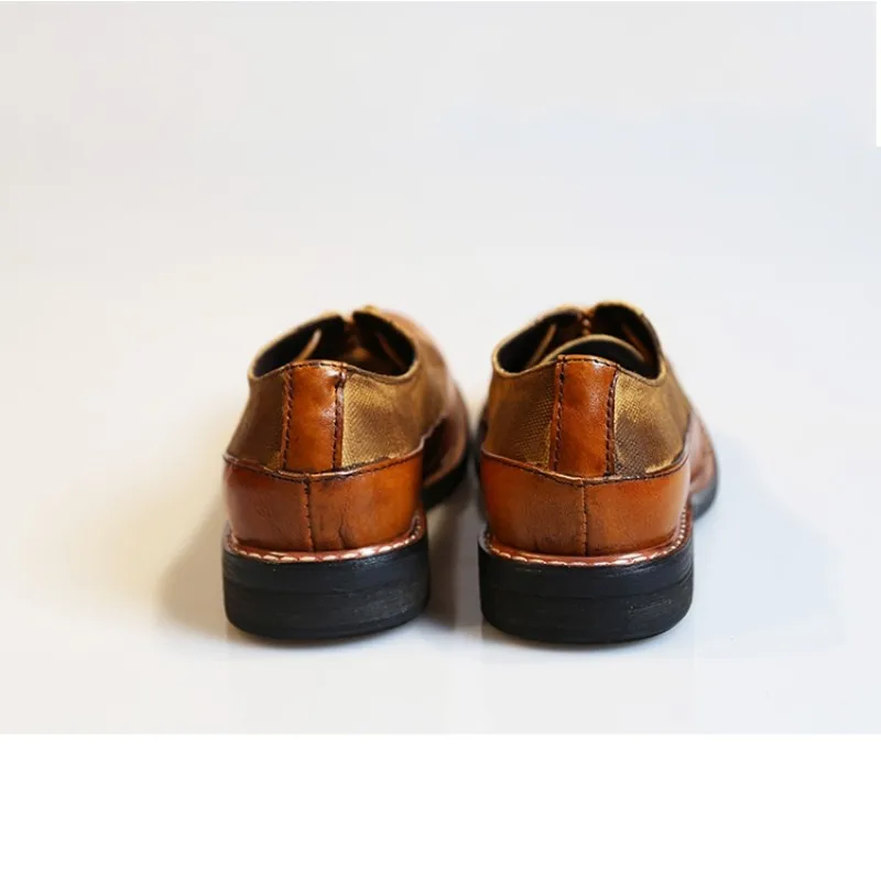 Брендовые роскошные ботинки из натуральной кожи с круглым носком на шнуровке; мужские повседневные зимние ботинки в стиле ретро; Мужская модная разноцветная Рабочая обувь