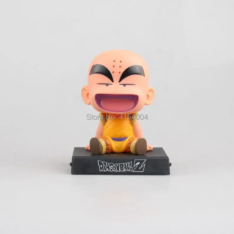 2 Styles Anime Dragon Ball Z Goku Kuririn Car Decoration Phone Bracket Action Figure PVC Figurine Model Toy Mobile Base Hot Gift