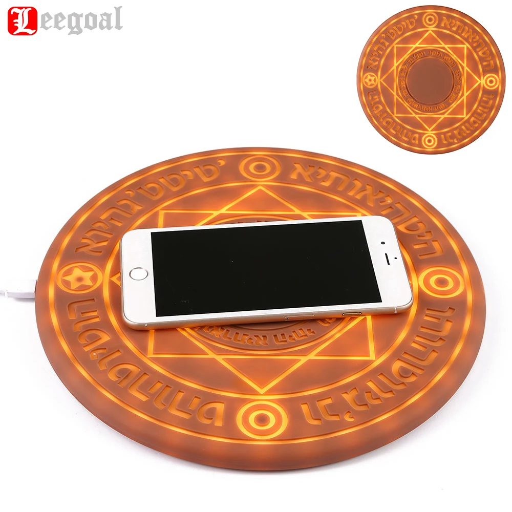 

LEEGOAL Glowing Magic Array Wireless Charger 5W 10W Universal Qi Wireless Fast Charger Charging Pad for iPhone Samsung Huawei