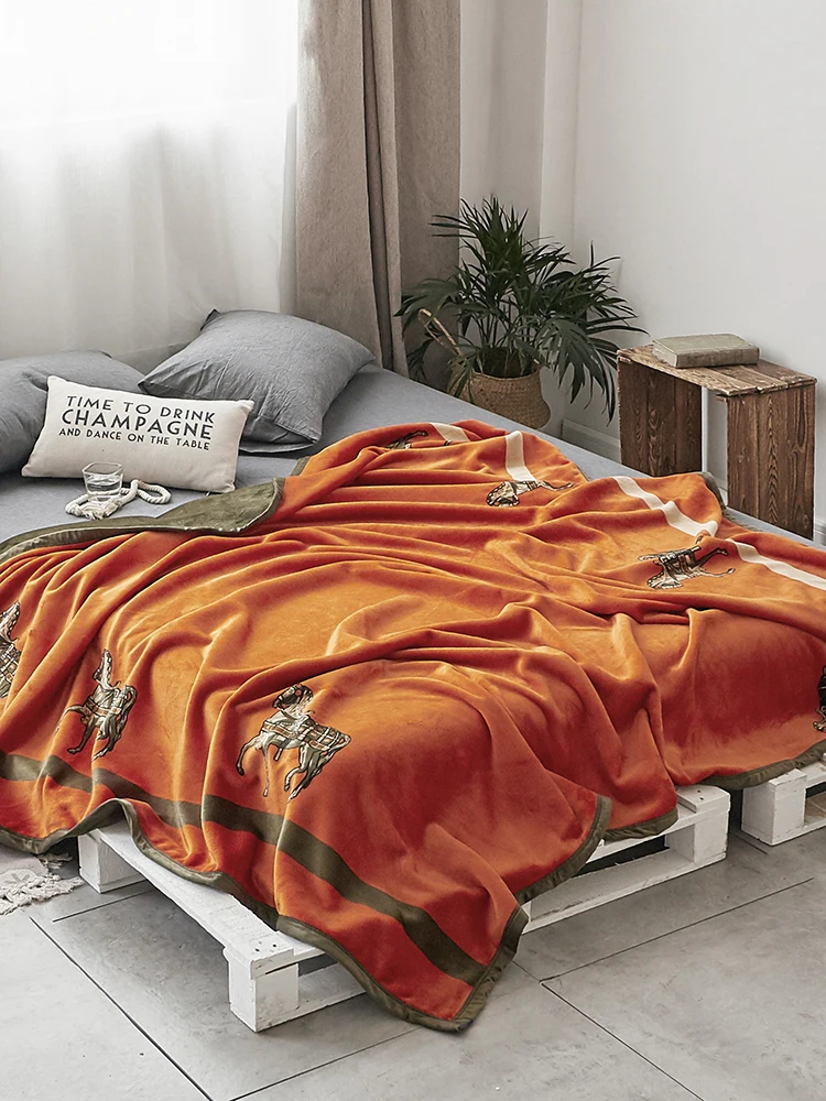 High quality cloud blanket Nordic blanket flannel coral fleece blanket