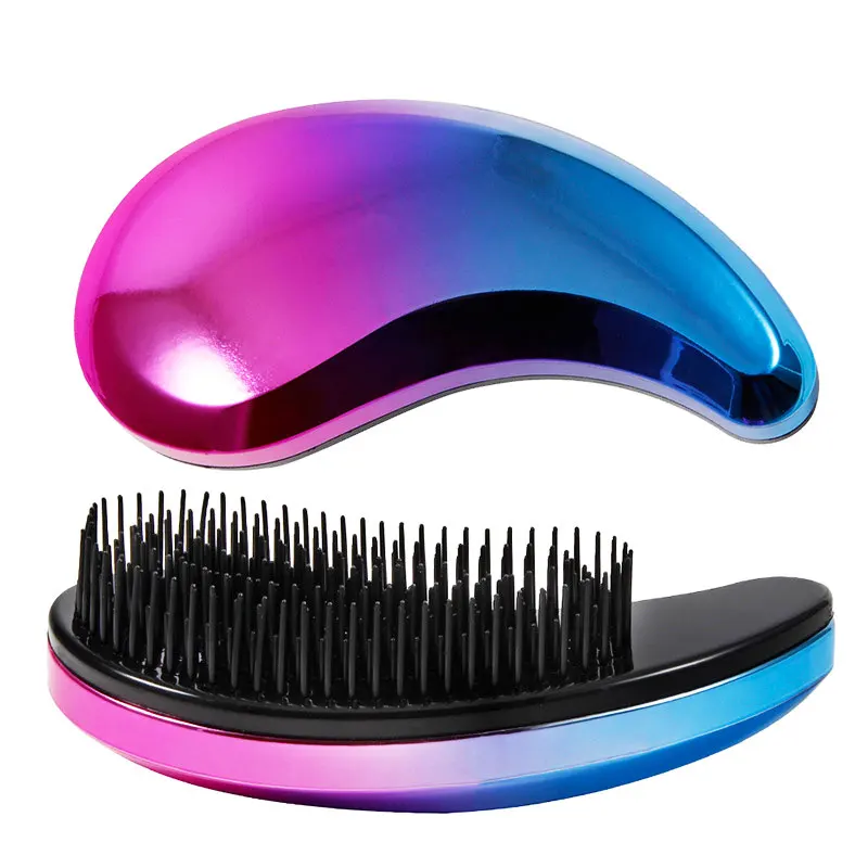 

1pcs Anti-static Hair Brush Comb Styling Tools Shower Electroplate Detangling Massage Combs for Salon Styling Women Girls Hair