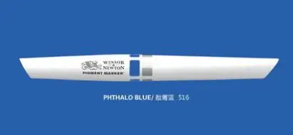 Winsor& Newton пигментные маркеры синие и зеленые тона - Цвет: Phthalo Blue
