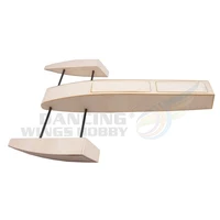RC Speed Boat 495mm Wooden Sponson Outrigger Shrimp Racing Boat Model Building Kits Radio Remote Control Speedboat 2