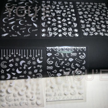 

Nail Sticker Decoration Art Shadow Moon Stars Snow Nail Decal Manicure Design Butterfly Adhesive Sticker for Nails Accessories