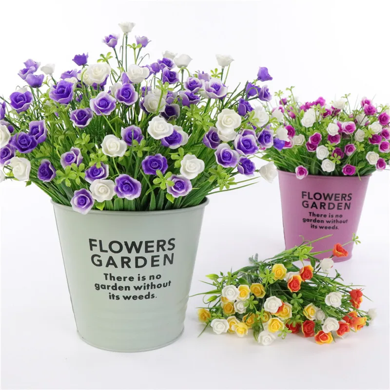 

1 Bouquet 33cm Rose Decor Artificial Flower Home Decor Imitation Fake Flower for Garden Plant Desk Decor Hand-Holding Flower