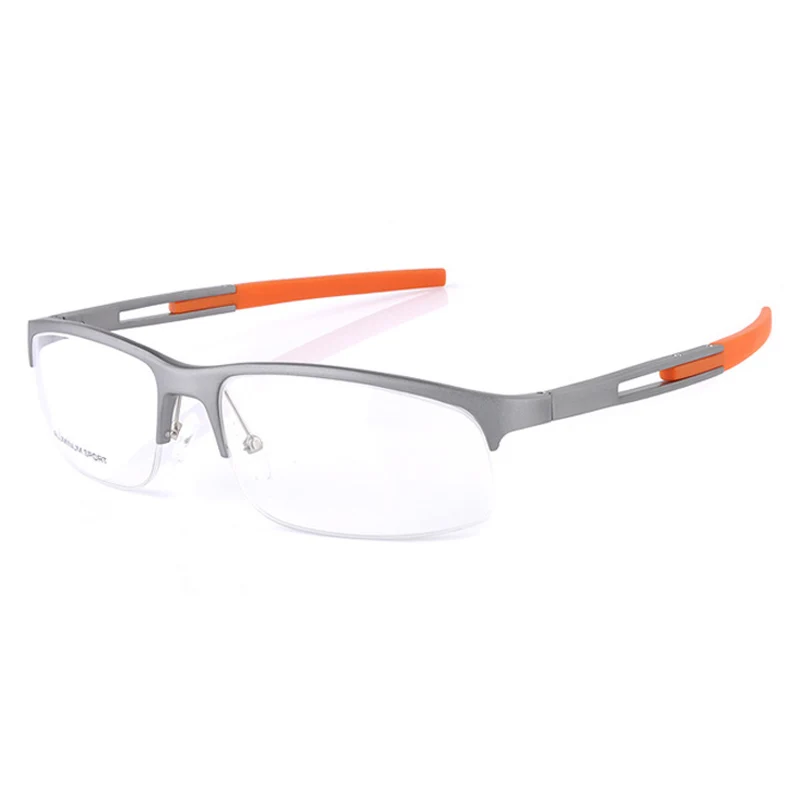 Goedkoop Brilmonturen Voor Mannen Clear Lens Bril Brillen Optische Bijziendheid Prescription Brilmontuur Metalen Half Frame Brillen Mannelijke